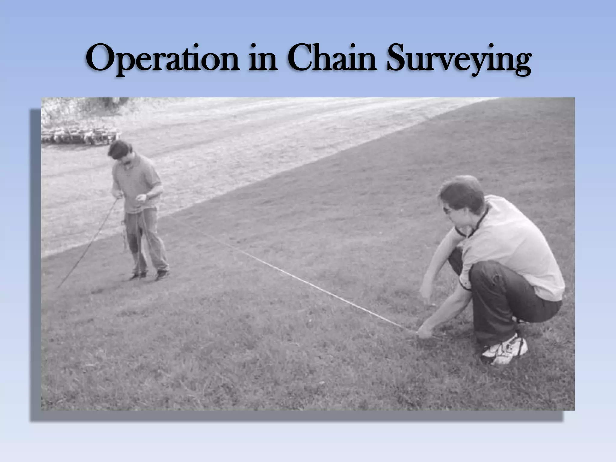Operation in Chain Surveying
 