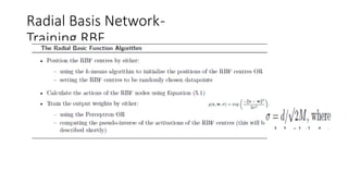 Radial Basis Network-
Training RBF
 