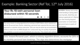 Copyright 2016 JNResearch, All Rights Reserved
Example: Banking Sector (Ref ToI, 12th July 2016)
 
