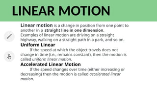 Linear Motion Simple Example LINEAR MOTION.pptxbddddddddddddddddddddd | PPTX