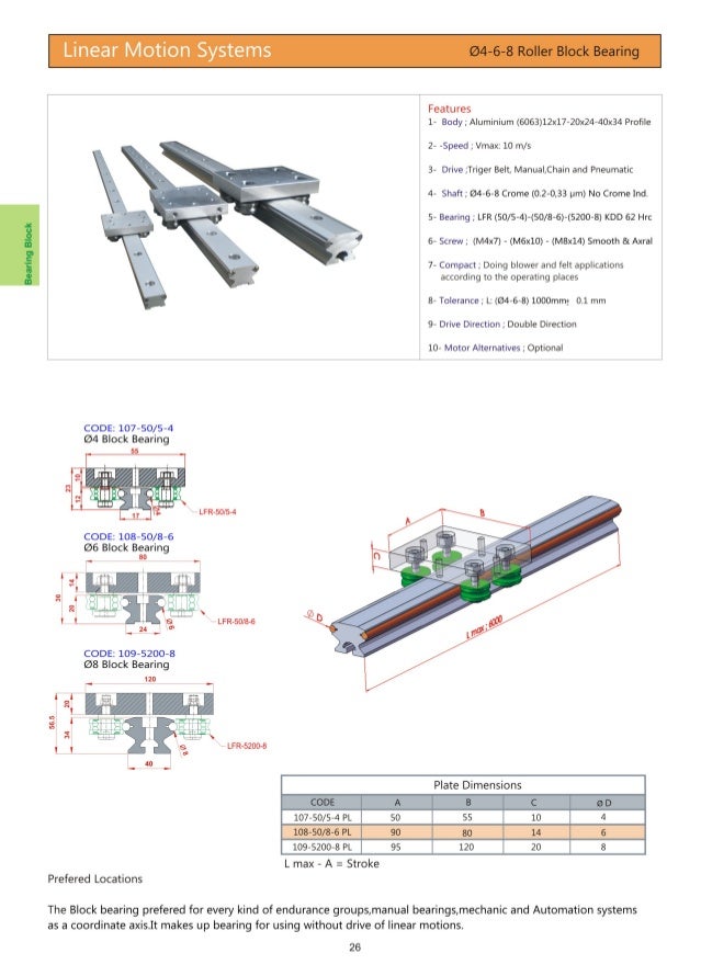 Linear motion system catalogue.