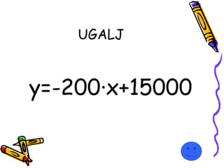 y=-200∙x+15000
UGALJ
 