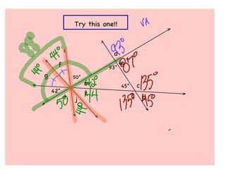 Try this one!!



                          d
      f                        e
                         93°
g             50°
                    m          45°       c
    42°
                    k                a       b
          h   j
 