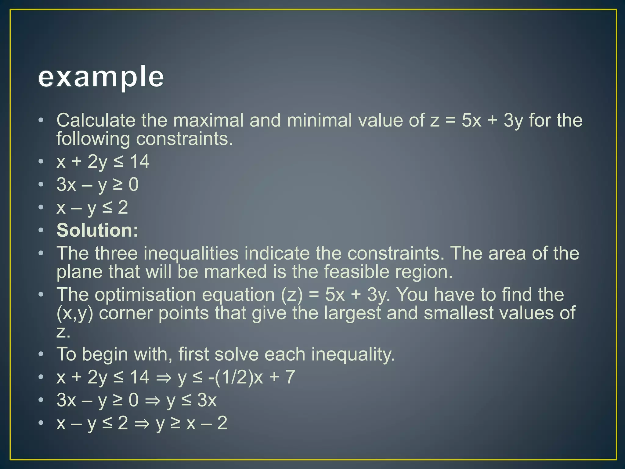 Linear Programing.pptx | Programming Languages | Computing