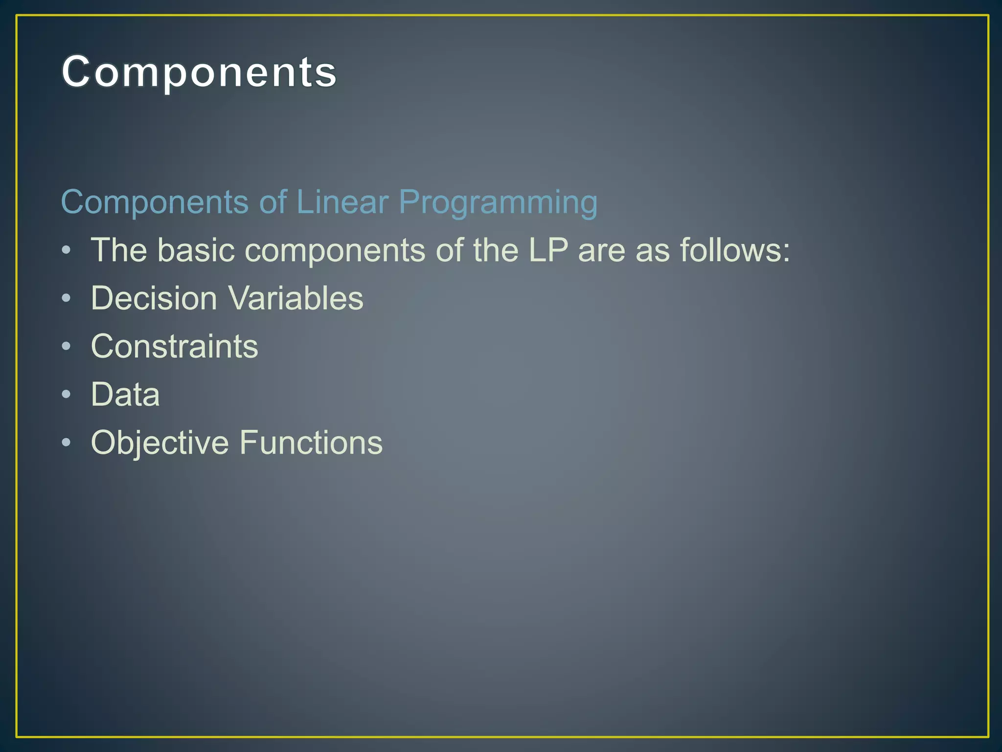 Linear Programing.pptx | Programming Languages | Computing