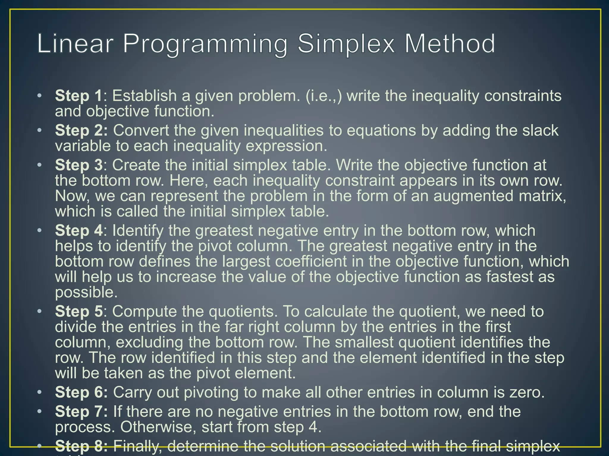 Linear Programing.pptx | Programming Languages | Computing