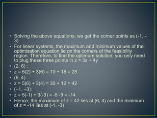 Linear Programming Corner Point Method Linear Programing.pptx