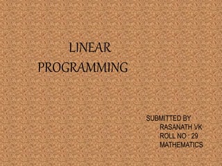 Linear programming | PPT