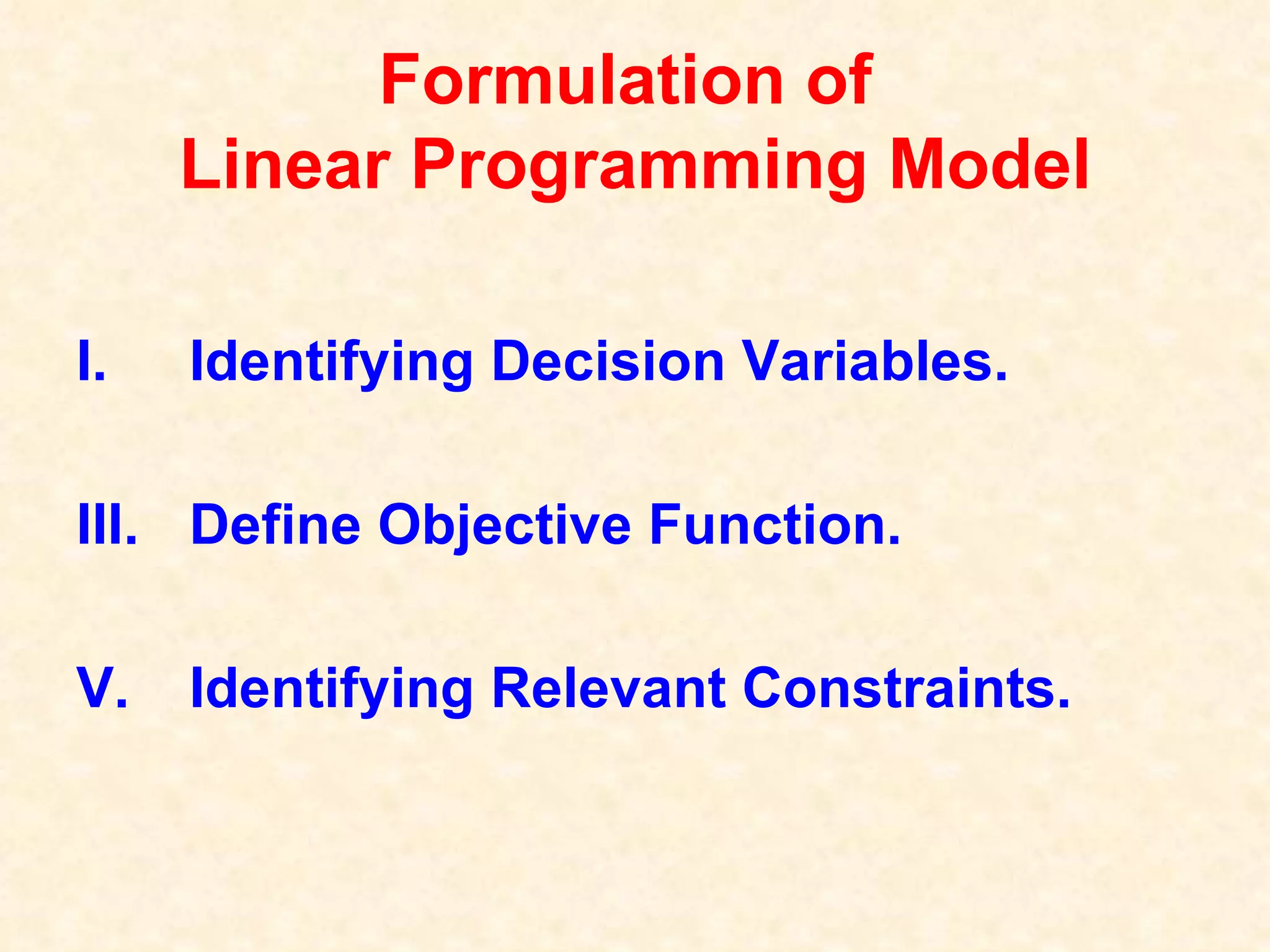 Linear programming | PPT