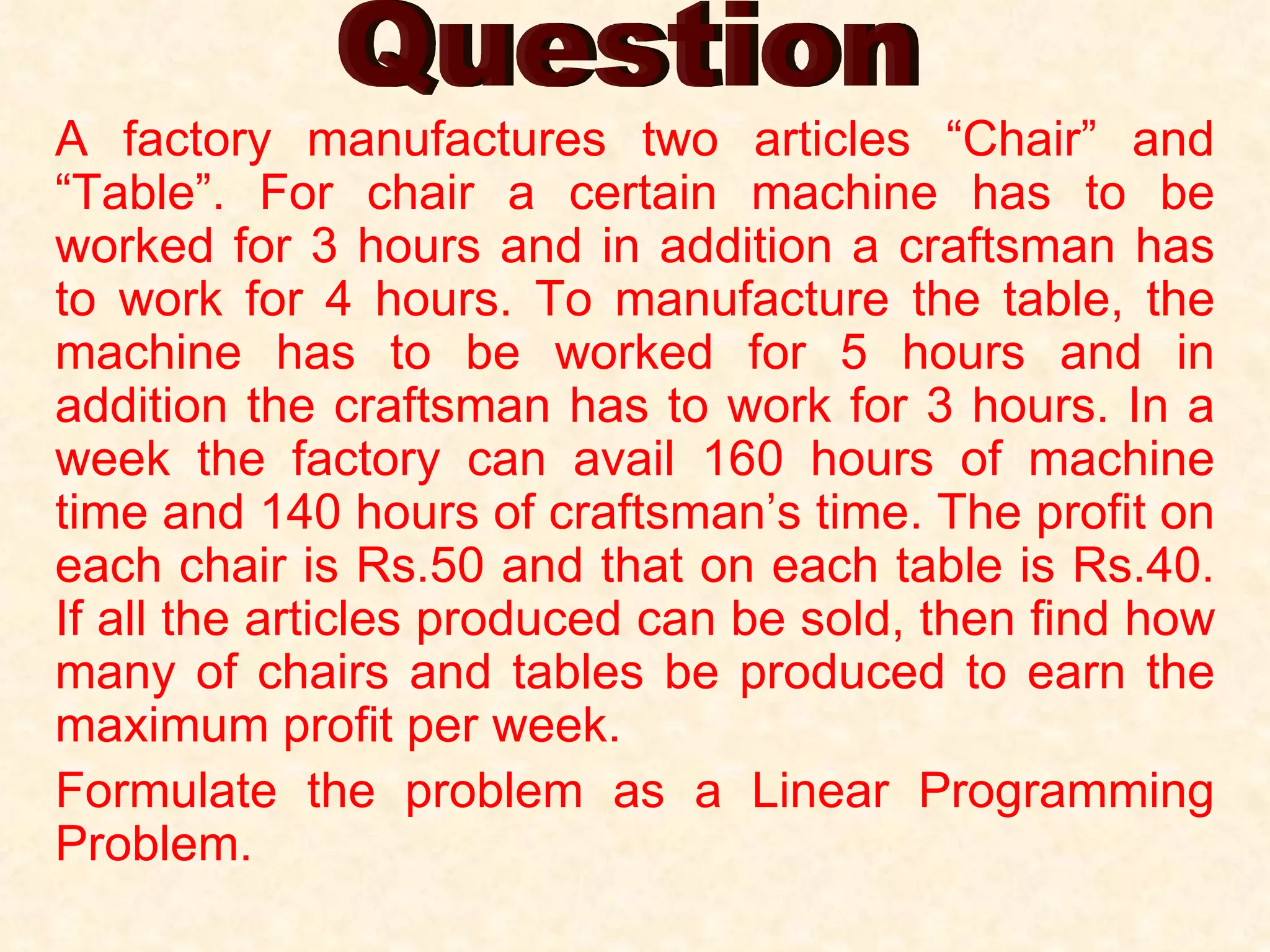 Linear programming | PPT