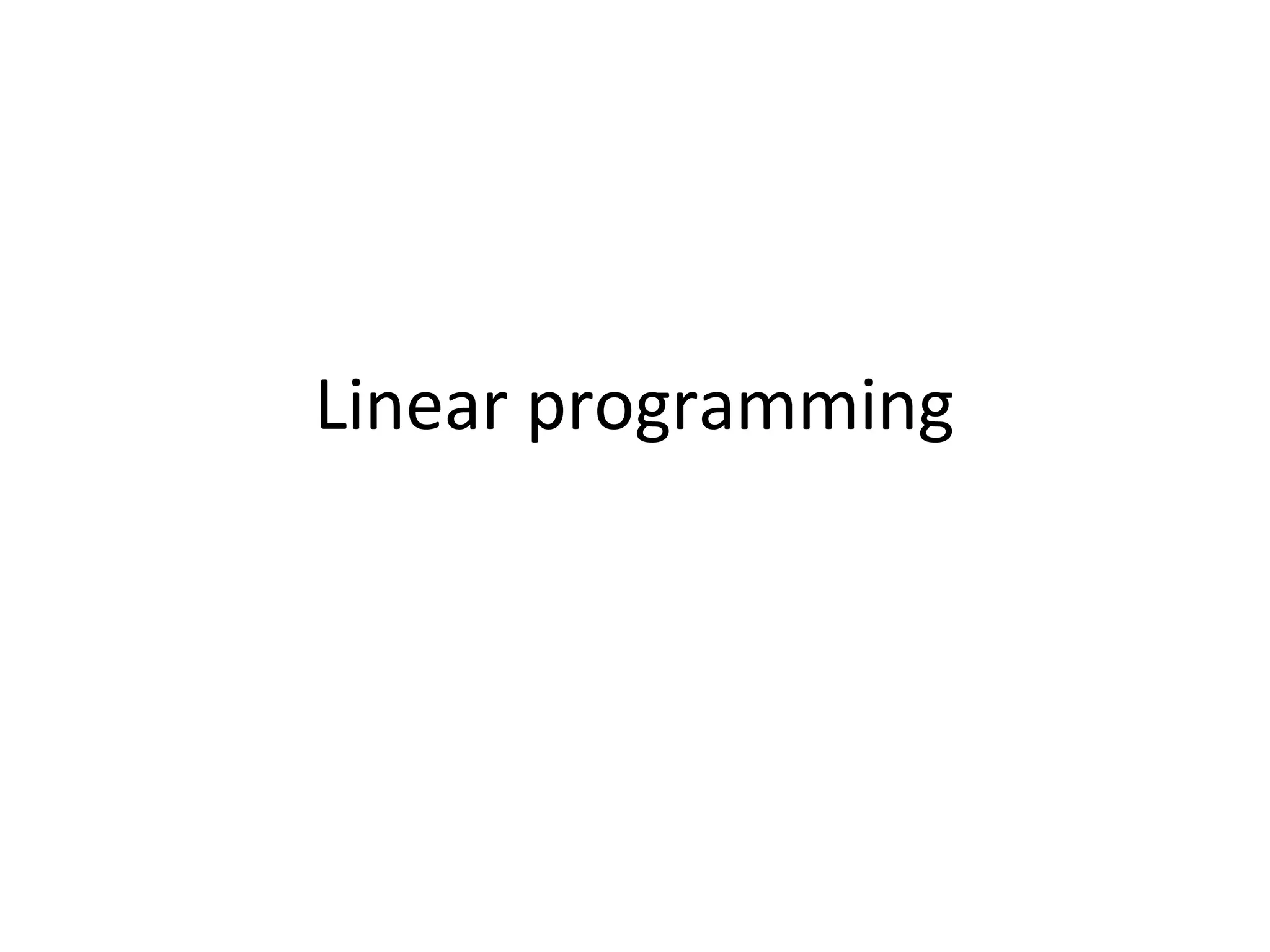 Linear programming | PPT