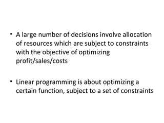 Linear programming | PPT | Free Download