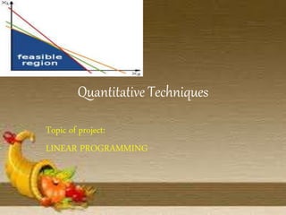 Linear programming | PPTX