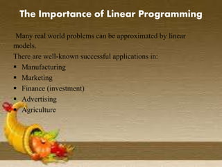 Linear programming | PPTX
