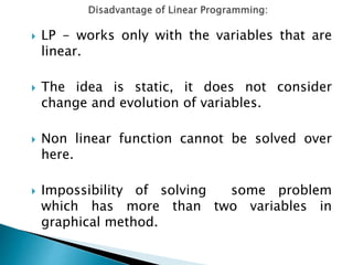 Linear programming | PPTX | Business | Business and Finance