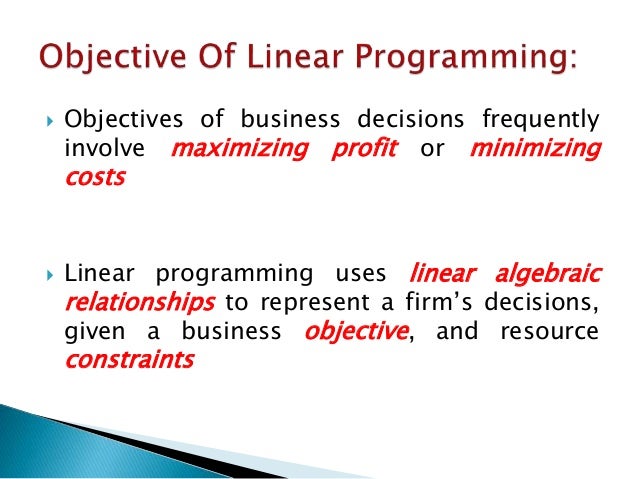 Linear programming