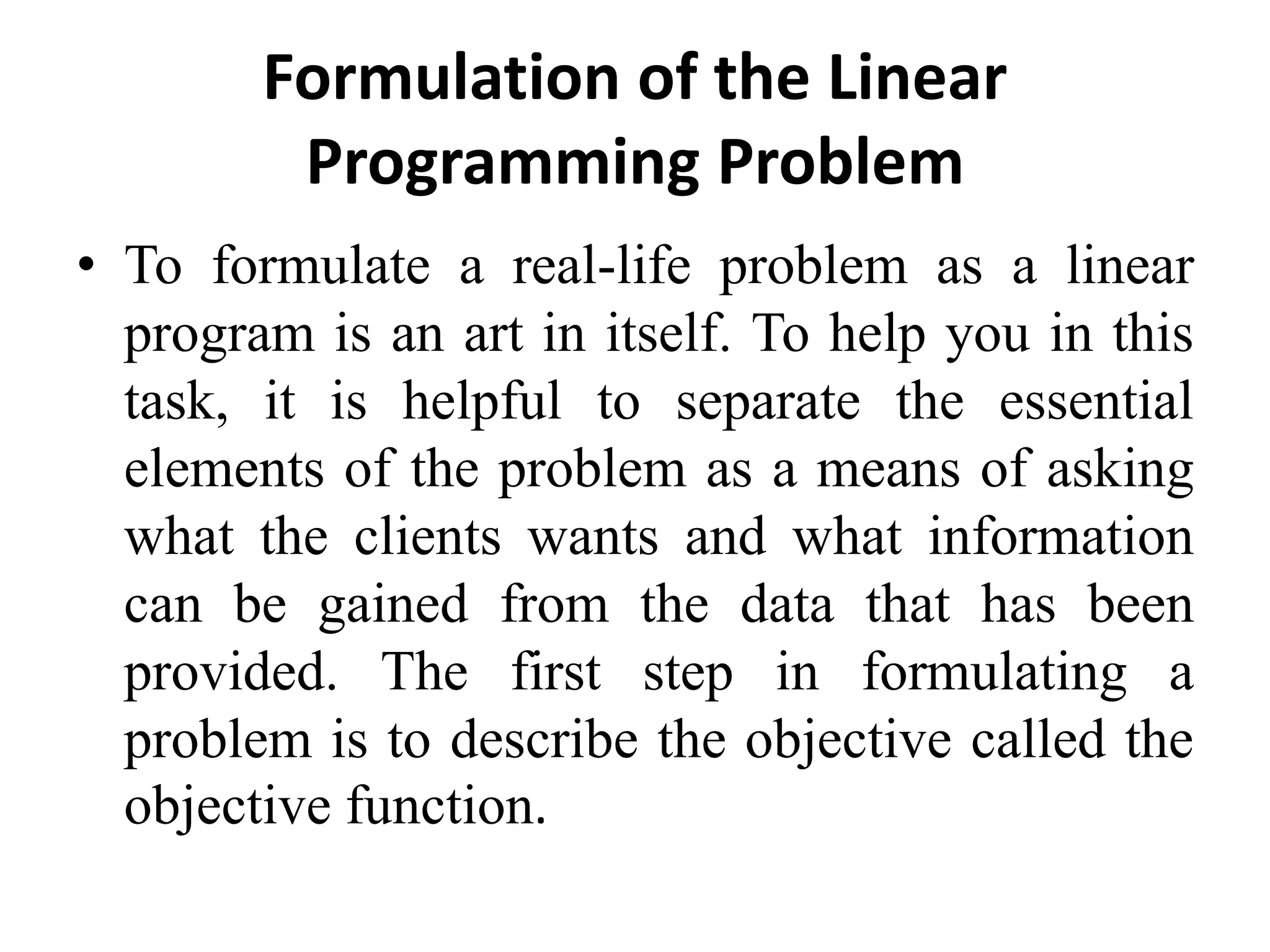 Linear programming | PPT