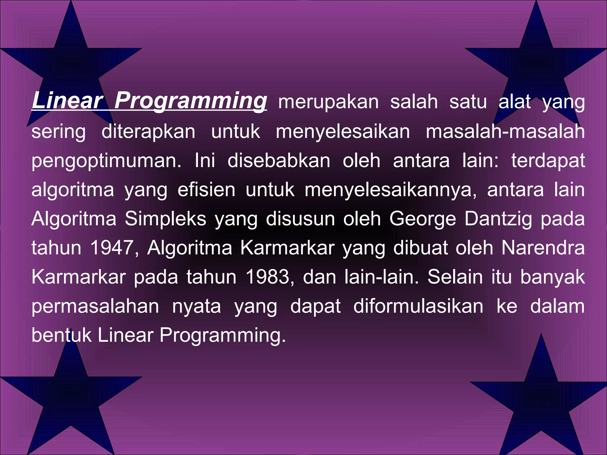 Linear programming | PPT