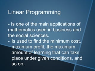 Linear programming | PPT