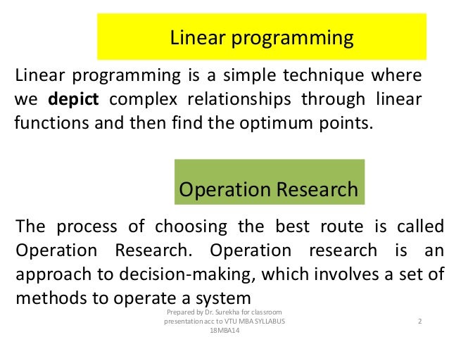 Linear programming