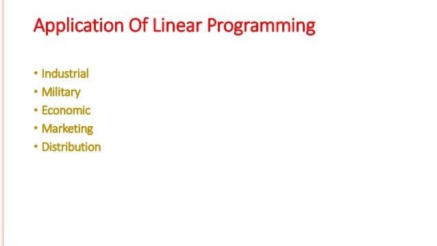 Linear programming