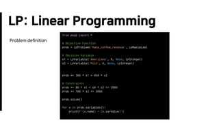 LP(linear programming) Algorithm | PPT