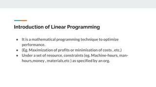 Linear programming | PPT