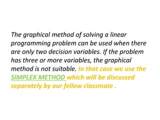 Graphical RepresentationLinear programming | PPT