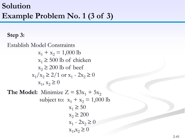 Linear programming - Model formulation, Graphical Method | PPTX ...