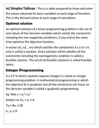 Linear programming class 12 investigatory project | PDF