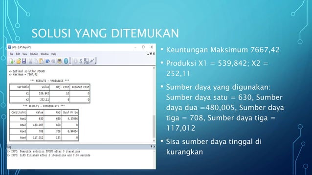 Linear programming dengan lips | PPTX