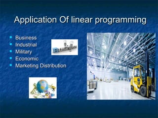 Linear programming in market application | PPT