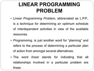 Linear Programming Problem | PPT