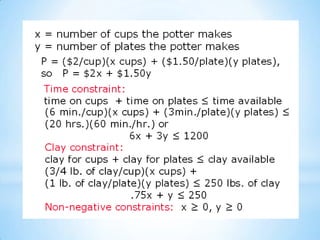 Linear programming review | PPTX
