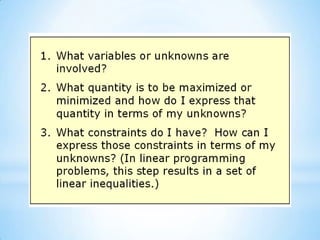 Linear programming review | PPTX