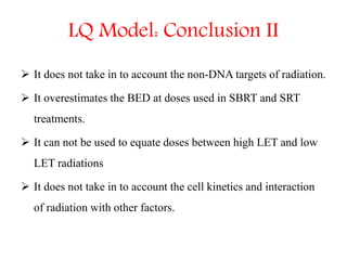 Basics of linear quadratic model | PPTX