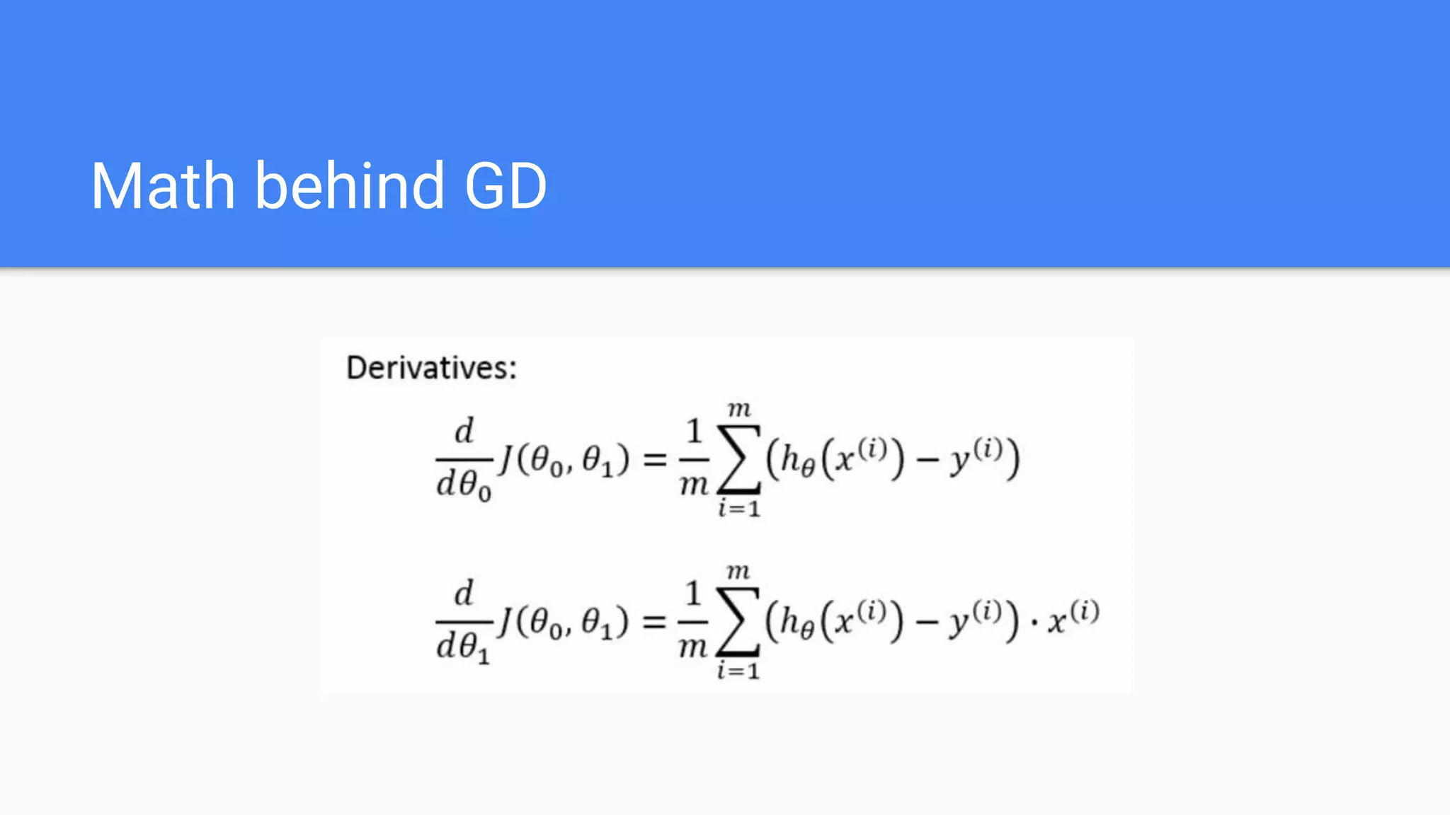 Math behind GD
 