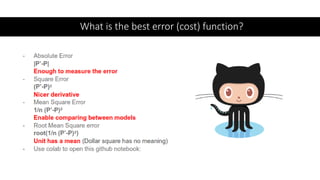 What is the best error (cost) function?
 