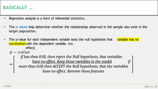 linear regression for machine learning methods | PPTX