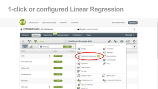 1-click or configured Linear Regression
 