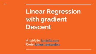 Linear regression with gradient descent | PPTX | Computing | Technology ...