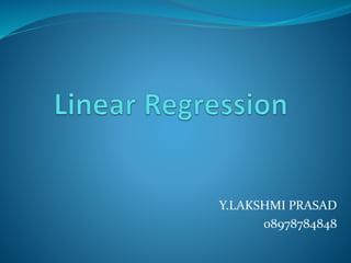 Linear Regression in Machine Learning YLP | PPTX