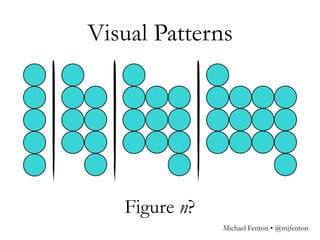 Figure n?
Visual Patterns
Michael Fenton • @mjfenton
 