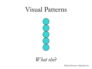 Visual Patterns
What else?
Michael Fenton • @mjfenton
 
