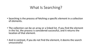 Linear Search for design and analysis of algorithm | PPT