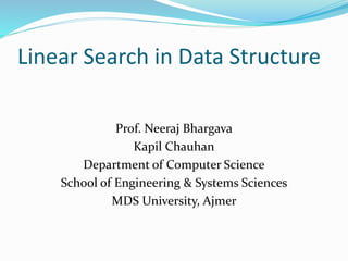 Linear search in ds | PPT
