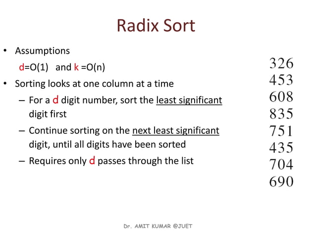 Linear sort
