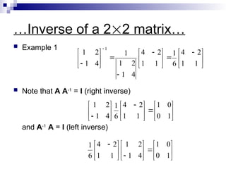 Note Inverse Linear Systems and Matrices Finite Mathematics 1 | PPT