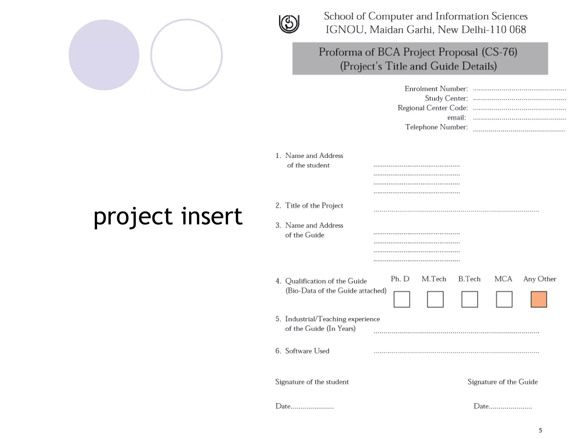 project insert