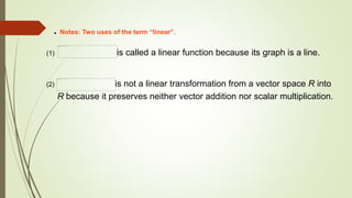 Linear transformation and application | PPTX